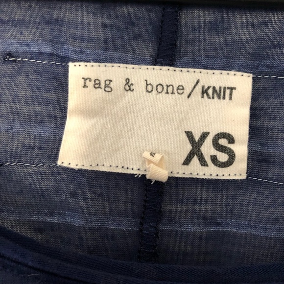 rag & bone v-neck raw hem pocket tee - Picture 4 of 4